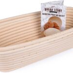 Rectangle Proofing Basket Set by Bread Story Banneton/Brotform Handmade Unbleached Natural Cane Bread Baking Kit with Cloth Liner + Free Bread Baking Ebook, Course Discount Coupon(30 x 14 cm) - Image 2