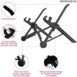 Nexstand, Travel Laptop Stand,Foldable & Adjustable Notebook Holder. 8 Height Options, Eye Level, Ergonomic, Lightweight, Compact and Universal Fit for PC MacBook Computer and Most laptops. Black. - Image 6