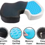 BLOODYRIPPA Ergonomic Coccyx Seat Cushion, Cooling Gel + Memory Foam, Removable Cover, Relieve Sciatica, Back and Tailbone Pain, Ideal for Office, Home, Car(Black Breathable Cover) - Image 4