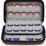 80 Game Cards Holder Cartridges Storage Case for Nintendo Switch PS Vita Physical Games and SD Cards Brown