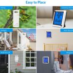 Indoor Outdoor Thermometer, Digital Hygrometer Thermometer with 3 Sensor, Humidity Monitor Wireless with Touchscreen Backlighty, Humidity Gauge for Home, Office, Baby Room - Image 6