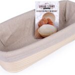 Rectangle Proofing Basket Set by Bread Story Banneton/Brotform Handmade Unbleached Natural Cane Bread Baking Kit with Cloth Liner + Free Bread Baking Ebook, Course Discount Coupon(30 x 14 cm) - Image 6