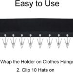 Cap Organizer Hanger, 10 Baseball Cap Holder, Hat Organizer for Closet Change Your Cloth Hanger to Cap Organizer Hanger Keep Your Hats Cleaner Than a Hat Rack - Image 5