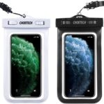 Universal Waterproof Pouch, 2Pack Clear Transparent Cellphone Waterproof Compatible with iPhone SE/11/11 Pro/11 Pro Max/Xs/XS Max/XR, Samsung Galaxy Note 10/S10/S9, All Devices Up to 6.5 Inch