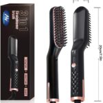 AU Plug Hair Straightening Brush, Beard Straightener Brush, 3 in 1 Ionic Straightening Comb with Anti Scald Feature Heat Resistant, Hair Straightening Styling Comb, Electric Hair Straightener Brush - Image 7
