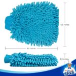 Microfiber Car Wash Mitt, Pack of 2, Blue & Yellow - Image 2