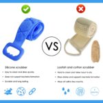 Silicone Back Scrubber for Shower Double Sided Body Exfoliating & Scrubbing Bath Brush for Massage & Cleansing, 60x11cm Silicon Scrub Belt Pad & Washer for Men & Women - Image 5