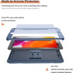 ProCase iPad 10.2 8th Gen 2020 / 7th Generation 2019 Rugged Case with Built in Screen Protector, Shockproof Case Heavy Duty Full Body Protective Case with Pencil Holder Kickstand Shoulder Strap Moroccoblue - Image 4