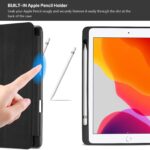 ProCase iPad 10.2 8th Gen 2020 / 7th Generation 2019 with Pencil Holder, Flexible Soft TPU Back Cover Ultra Slim Lightweight Stand Protective Case for Apple iPad 8/7 Black - Image 2