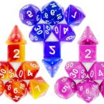 DND Dice Set, 140PCS Polyhedral Game Dice, 20 Set Double Color DND Role Playing Dice with 1 Big Pouch for Dungeon and Dragons DND RPG MTG Table Games Dice D4 D8 D10 D12 D20 … - Image 4