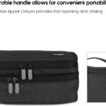 Electronics Travel Organizer Storage Bag, Double Layer Universal Traveling Gear Accessories Carrying Case Pouch for iPad Mini Cables Phone Chargers Adapter Flash Hard Drive and More Black - Image 6
