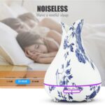 400ML Essential Oil Diffuser Ultrasonic Aromatherapy Air Humidifier Wood Grain Cool Mist Aroma Diffuser Large for Home Office Spa Baby Kids Room, Last on A Full Day or Night(y-PORCELAIN-color) - Image 6