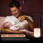 LED Night Light,Touch Control Chargeable Smart Bedside Table Lamp,Dimmable RGB Color Changing Modes for Kid Baby Bedroom,Office and Camping - Image 5