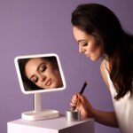 LED Makeup Vanity Mirror with 3 Light Settings and 15x Magnifying Mirror Choose between Soft Warm, Natural Daylight, or Neutral White Lights Dimmable Countertop Cosmetic Mirror - Image 7