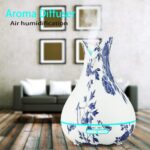 400ML Essential Oil Diffuser Ultrasonic Aromatherapy Air Humidifier Wood Grain Cool Mist Aroma Diffuser Large for Home Office Spa Baby Kids Room, Last on A Full Day or Night(y-PORCELAIN-color) - Image 4