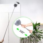 Extendable Microfiber Duster,Telescoping Stainless Steel Pole,Detachable Bendable Head,Washable,96.5" - Image 2