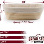Oval Proofing Basket Set by Bread Story Oval Banneton/Brotform Handmade Unbleached Natural Cane Bread Baking Kit with Cloth Liner + Free Bread Baking Ebook, Course Discount, & Coupon(25x15cm) - Image 3