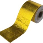 5Mx5CM Gold Roll Adhesive Reflective High Temperature Heat Shield Wrap Tape