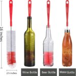 16in Extra Long Red Bottle Cleaning Brush Cleaner for Washing Narrow Neck Beer, Wine, Kombucha, Thermos, Carafe, Yeti, SWell, Brewing Bottles, Hummingbird Feeder - Image 2