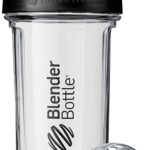 BlenderBottle Shaker Bottle Pro Series Perfect for Protein Shakes and Pre Workout, 24 Ounce, Black/Clear