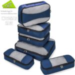 6 Set Packing Cubes for Travel,Packing Organizers Bag for Carry on Luggage Navy Blue - Image 2