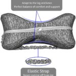 Knee Pillow for Side Sleepers with Elastic Strap, Memory Foam Leg Pillow, Ideal for Spine Alignment, Hip, Back & Joint Pain Relief for Better Sleeping with Breathable & Washable Cover - Image 4