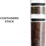 3042 B Evak Fresh Saver Airless Canister, Medium/Tall, Clear with Black Handle - Image 2