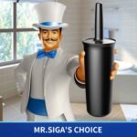 Toilet Bowl Brush and Holder for Bathroom, Black, 1 Pack - Image 2
