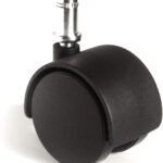 CB682 2 Inch Replacement Office Chair Wheels Universal Standard Size Stem 7/16 Inch x 7/8 Inch Black Plastic(Set of 5 Casters) - Image 6