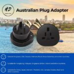 SAA Certified UK/US/JP/CA to AU/NZ adapter plug, Travel Adapter UK/US Plug Convert to 3 Pin Australian/New Zealand, International power adapters, Adapter Plug Socket Plug with Insulated Pins, (1 piece, black)(1 Piece) - Image 5