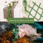 84 FT Artificial Ivy 12 Pack Ivy Vine Garland Ivy Leaves Greenery Garlands Hanging with 100 LED String Light Fake Leaf Plants Faux Green Flowers Decor for Home Kitchen Garden Office Wedding Wall - Image 5