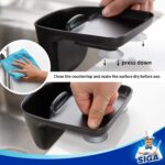 Sink Caddy with Suction Cup, Sponge and Scouring Pad Holder for Kitchen, Pack of 2, Black - Image 6