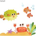 DS 8009 Sea Adventure Kids Wall Stickers Wall Decals Peel and Stick Removable Wall Stickers for Kids Nursery Bedroom Living Room(Small) - Image 4