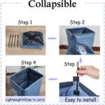 Collapsible Laundry Hamper with Wheels, Waterproof Large Rolling Clothes Hamper Basket for Dirty Clothes Storage Bin - Image 5