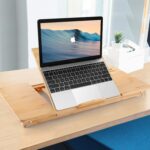 Laptop Tray Desk Bamboo Adjustable Table Foldable Breakfast Serving Right Left Hand Bed Tray Large Size with Leg Cover - Image 5