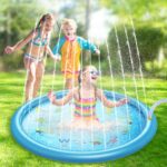 Splash Pad Water Sprinkler Mat for Kids, 68'' 3 in 1 Summer Wading Pool Outdoor Play Mat, Inflatable Water Kiddie Pool Toys for Kids, Boys, and Girls Playing & Learning(Upgraded 2020 Version) - Image 2