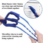 Window Blind Cleaner Duster Brush with 5 Microfiber Sleeves Blind Cleaner Tools for Window Blinds Air Conditioner Jalousie Dust - Image 2