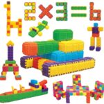 Educational Interlocking STEM Building Blocks 150 Pieces. Build Toy Accessories, Cubes, Shapes and More for ages 3 Year and Up