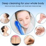 Silicone Back Scrubber for Shower Double Sided Body Exfoliating & Scrubbing Bath Brush for Massage & Cleansing, 60x11cm Silicon Scrub Belt Pad & Washer for Men & Women - Image 7