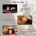 UCIN Candle Toppers Jar Candle Accessories Shades Sleeves for Jar Candles, Prefect Candle Lover, Thanksgiving, Christmas(Sliver Snow) - Image 4