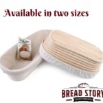 Oval Proofing Basket Set by Bread Story Oval Banneton/Brotform Handmade Unbleached Natural Cane Bread Baking Kit with Cloth Liner + Free Bread Baking Ebook, Course Discount, & Coupon(25x15cm) - Image 7