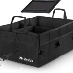 Car Trunk Organizer Car Boot Storage Bag, Durable Storage SUV Cargo Organiser Adjustable, Tidy Organization(Black)