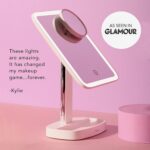 LED Makeup Vanity Mirror with 3 Light Settings and 15x Magnifying Mirror Choose between Soft Warm, Natural Daylight, or Neutral White Lights Dimmable Countertop Cosmetic Mirror - Image 6