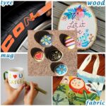 Acrylic Paint Marker Pens Set of 12 Reversible Tip Colored Artist Gold Marker Coloring Pen for Rock Painting Mug Design Ceramic Glass Metal Wood Fabric Canvas DIY Craft - Image 3