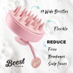 BOOST BRUSH Shampoo Brush, Detangling Hair Brush & Relaxing Scalp Massager For Women, Men & Children's hair Healthy scalp promotes natural hair growth(Turquoise)[Wet + Dry] - Image 5