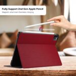 ProCase iPad Pro 11 Case 2nd Generation 2020 & 2018 , Slim Stand Protective Folio Case Smart Cover for iPad Pro 11 Inch 2020 2018 Release Red[Support Apple Pencil 2 Charging] - Image 4