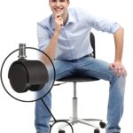 CB682 2 Inch Replacement Office Chair Wheels Universal Standard Size Stem 7/16 Inch x 7/8 Inch Black Plastic(Set of 5 Casters) - Image 7