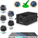 Car Trunk Organizer Car Boot Storage Bag, Durable Storage SUV Cargo Organiser Adjustable, Tidy Organization(Black) - Image 2