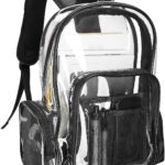 Clear Backpack for Women Girl, Waterproof Transparent Plastic Bag Festival Bag, for Concert Conventions Beach Gym School Work Clear
