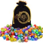 DND Dice Set, 140PCS Polyhedral Game Dice, 20 Set Double Color DND Role Playing Dice with 1 Big Pouch for Dungeon and Dragons DND RPG MTG Table Games Dice D4 D8 D10 D12 D20 …